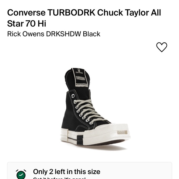 Converse x Rick Owens DRKSHDW DRKSTAR Chuck 70 - Picture 7 of 7